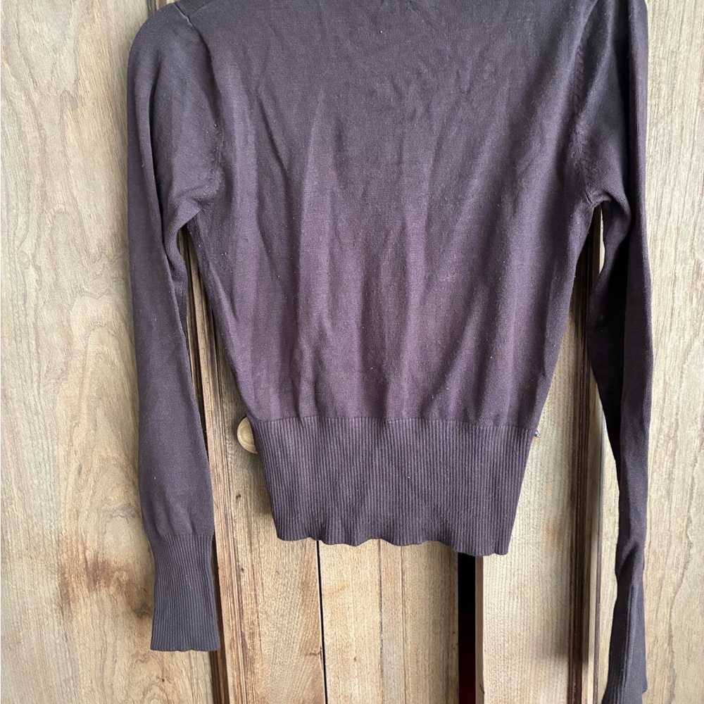 Dynamite brown v-neck cardigan - Picture 2 of 3